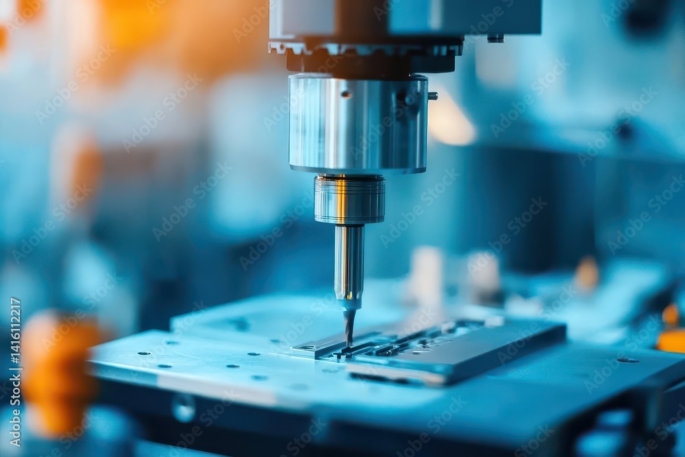 Poster advanced cnc milling machine in action showcasing the precision and technology of modern manufacturi