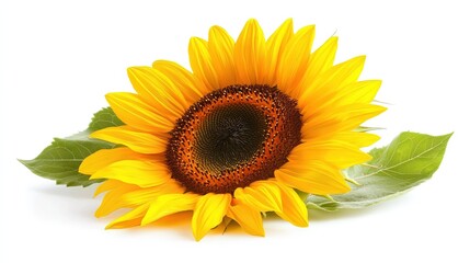 Fototapeta premium sunflower on white background