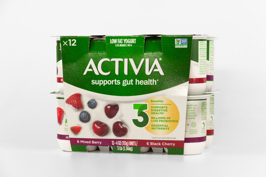  Activa Low Fat Yogurt Product Close-up and Trademark Logo
