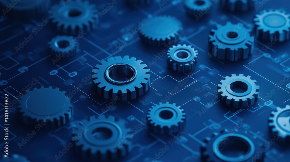 Fototapete Automation features in CRM systems reduce manual tasks and improve efficiency