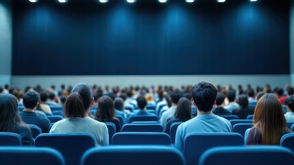 Backlit Corporate Audience at Seminar