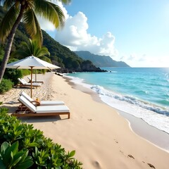 Beach and coastal area for perfect relaxation