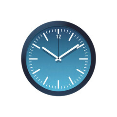 A minimalist wall clock design featuring a sleek blue gradient background, showcasing a modern and elegant timepiece ideal for contemporary home decor or office spaces