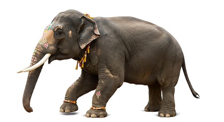 Fototapeta premium elephant thailand tradition asian india tourism destination and religion isolated on white background