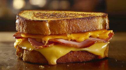A close up of the perfect grilled cheese sandwich