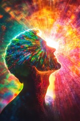 Mind Awareness: heightened consciousness, mental perception, conscious thought, inner awakening, cognitive clarity, self-awareness, focused awareness, introspective mindfulness, spiritual insight.