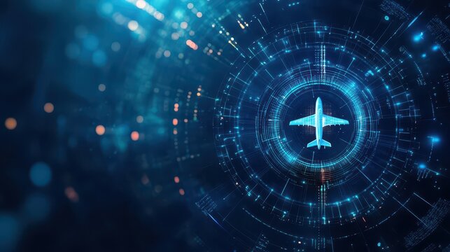 Blue global transportation technology interface