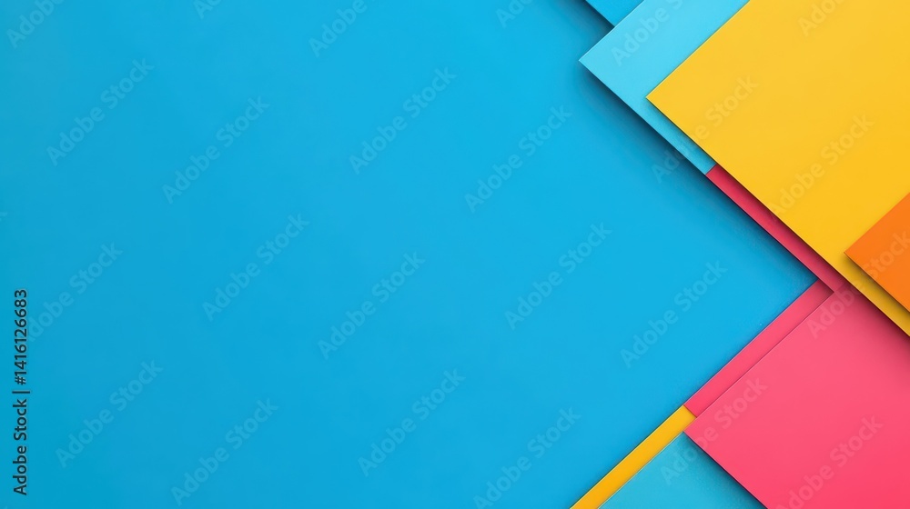 Aufkleber blue portfolio layout with colorful gradient elements