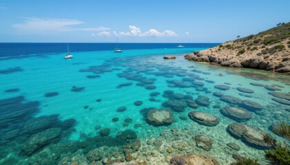 Stunning Turquoise Waters and Secluded Cove A Mediterranean Paradise