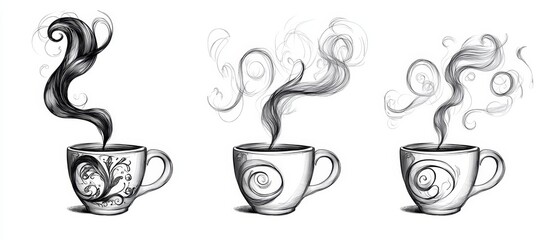 Steaming Cups of Hot Beverages