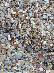 Shards of Glass at Glass Beach, California