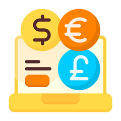 Multi Currency Flat Icon