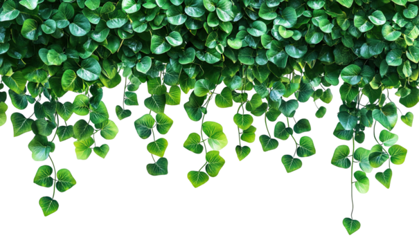 Premium Quality Hanging Fresh 5-Leaf Clover on transparent backround 