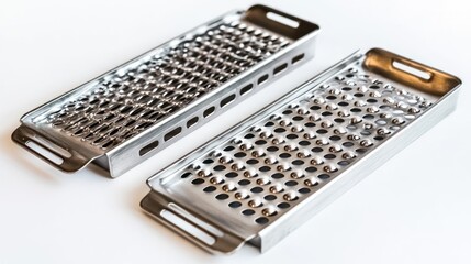 Two Stainless Steel Graters: Kitchen Utensils for Culinary Creations