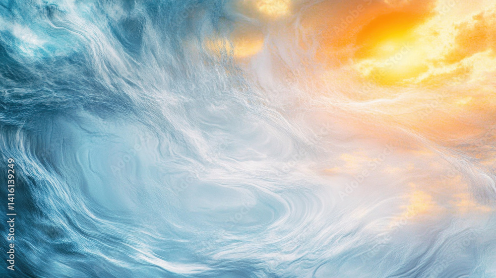 Poster abstract artistic cloudscape of dynamic motion