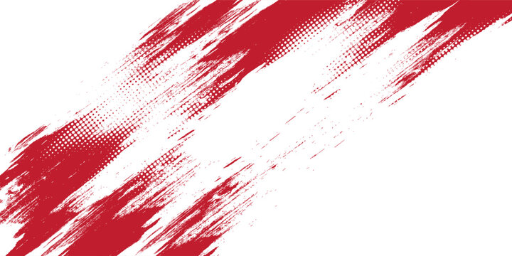 Straight red ink vector lines pack. Bloody color long and round hand-drawn brushstroke text highlights, frames, circles. Asian calligraphy brushstroke set.