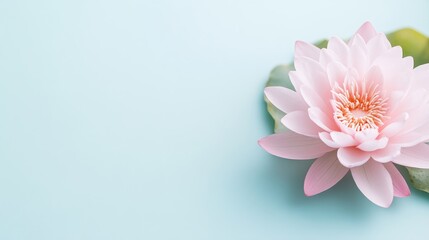 Obraz premium Delicate Pink Lotus on Pastel Background