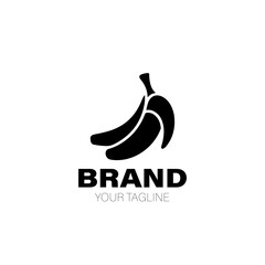 Fototapeta premium Banana Logo. Banana Logo Design. Banana Logo Brand. Banana Logo Vector Design Isolated on White Background