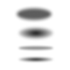 A collection of realistic shadow effect elements on a transparent background. Can be used for design element