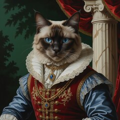 gato con atuendo elegante 