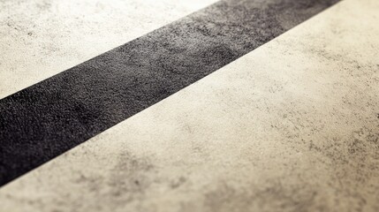 Close-Up View of Textured Surface with Black Stripe on Neutral Background for Abstract Art and Design