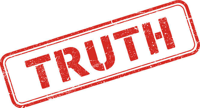 Red Ink Rubber truth stamp design