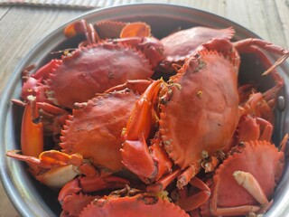 Malabon steamed mud crabs on a summer day
