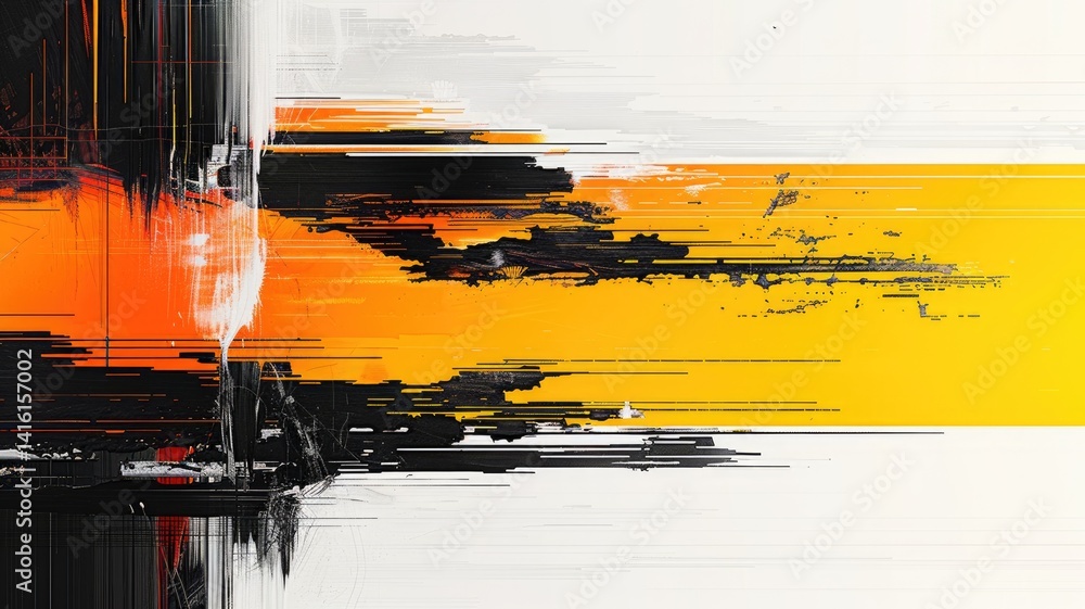 Poster abstract complex glitch with pixel effect in tech background use shading and glitches texture expres