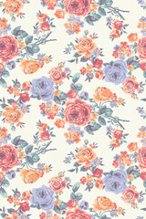 vintage arrangement flower abstract effect pattern,illustrator Artwork