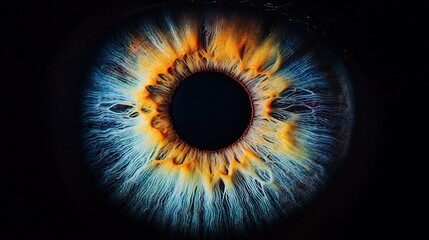 Intricate Details of the Human Iris: A Macro Photograph