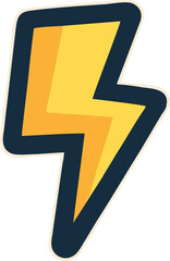Lightning Bolt Icon - Cartoon Electricity Symbol