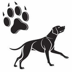 Fototapeta premium vector illustration of a dog