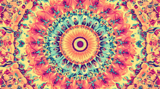 Colorful abstract mandala design