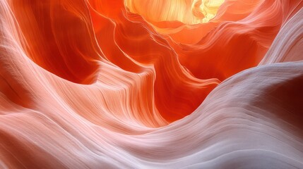Abstract sandstone formation featuring flowing lines and warm colors in detail