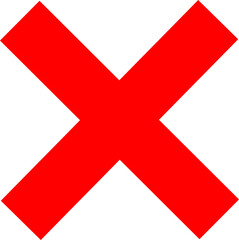 Obraz premium red cross mark