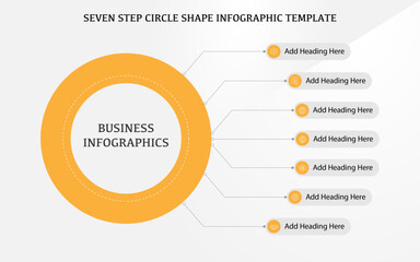 Obraz premium Circle shape infographics template design, infographics template design with circle design