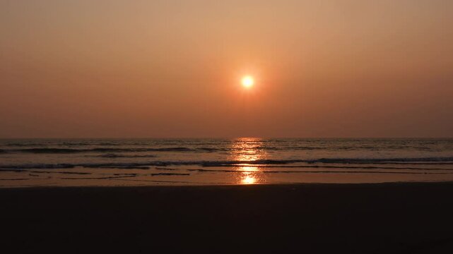Scenic View of Ocean During Sunset in Cox's Bazar district, Chittagong.