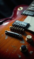 Fototapeta premium Close-up of a broken guitar amp with wires exposed, high voltage, rough