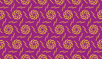 Fototapeta premium Curved line in triangles style. Vector illustration. Purple orange color. For interior wallpaper, smart design, fashion print. Seamless