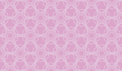 Fototapeta premium Vector illustration with modern decorative pattern in triangles style. Illusion curved line. For interior wallpaper, smart design, fashion print. Light purple color. Seamless