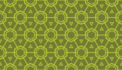 Pattern with abstract geometric design. Vector illustration. Design for your interior wallpaper, fashion print, business presentation. green olive color. Seamless