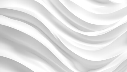 Fototapeta premium Abstract white wavy fabric texture background.