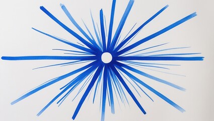 Fototapeta premium Electric Blue Burst on White Background