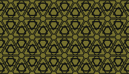 Obraz premium Decorative background with triangles. Curved lines. Vector illustration.