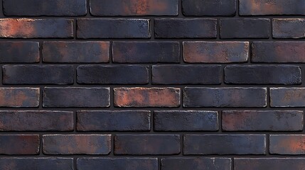 Obraz premium Dark Brick Wall with Textured Surface for Interior and Exterior Design