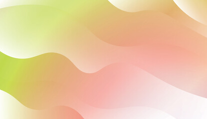 Template Background With Wave Geometric Shape. Design For Cover Page, Poster, Banner Of Websites. Vector Illustration with Color Gradient.