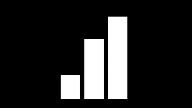 video bar chart template with alpha channel