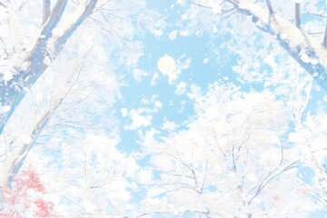 Winter Woods, Sky, Sunlight