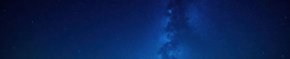 Naklejka premium Dark blue sky with twinkling stars and constellations on a black background at midnight, darkness, stars