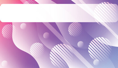Template Landing Page With Wave Geometric Shape, Lines, Circle. For Design, Presentation, Business. Vector Illustration with Color Gradient.